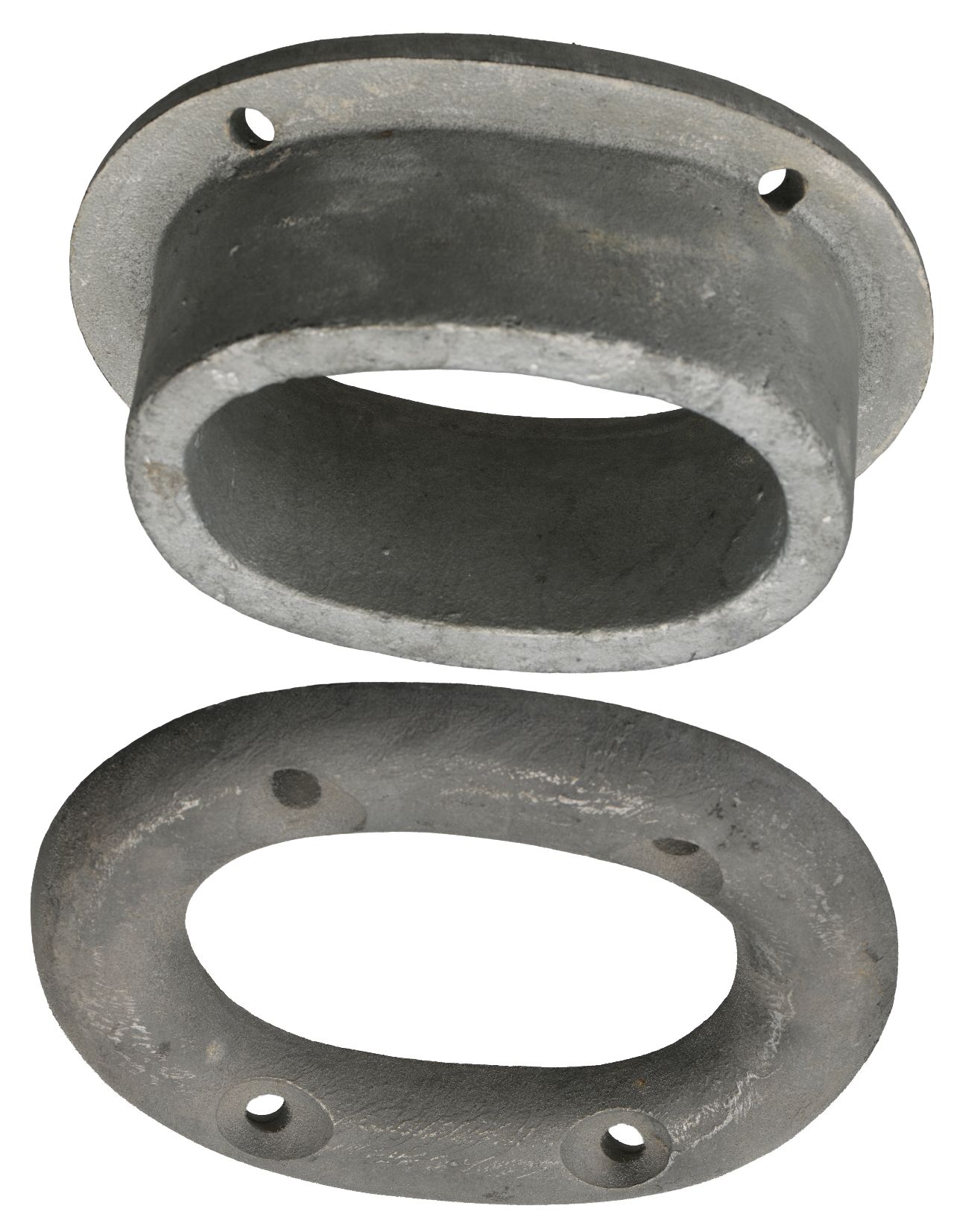 1130-124 Vz-Seitenklüse oval 124x72mm m.Ring/feuerverzinkt