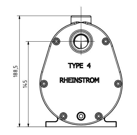 RHEINSTROM Deckwasch- und Lenzpumpe Typ 4E