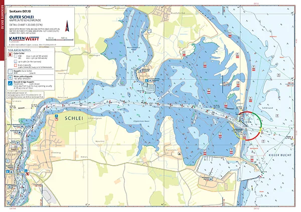 9023-109 KARTENWERFT SeeKarten Atlas Einzelkarten DE1.9 / 1.10 Schlei NE KARTENWERFT SeeKarten Atlas DE1 Laminated charts Schlei