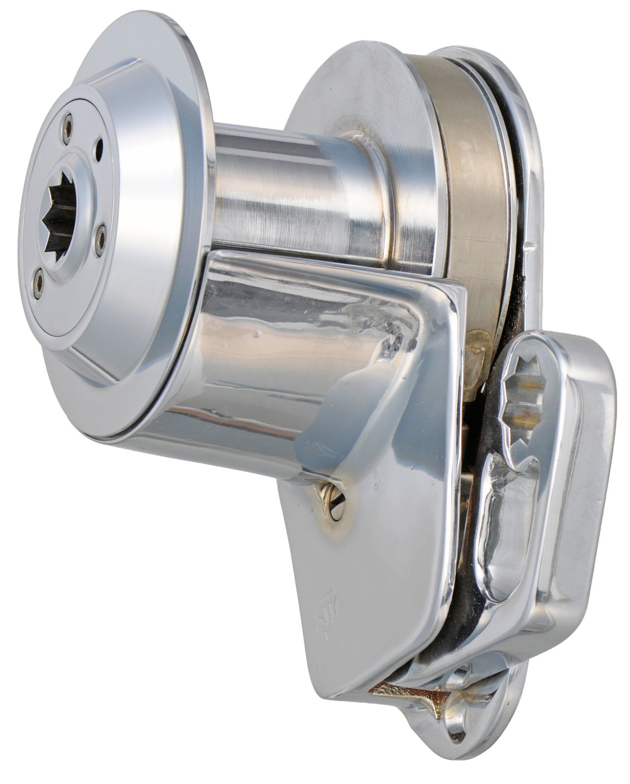 1880-764  WILMEX Fallwinde / Schwertfallwinde aus Bronze Typ 2 - verchromt,  linksdrehend