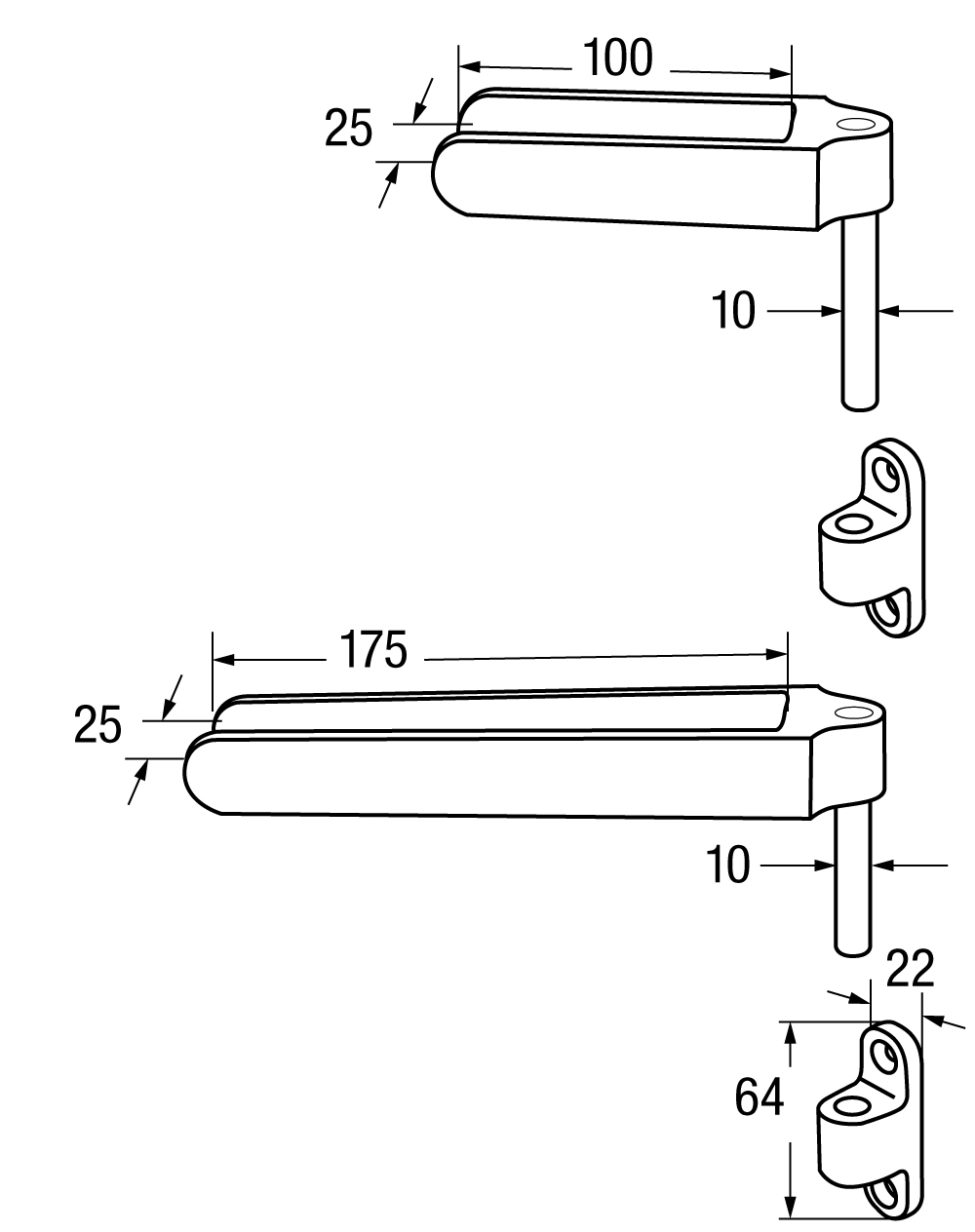 DORY Ruderbeschlag aus Bronze EAST COAST