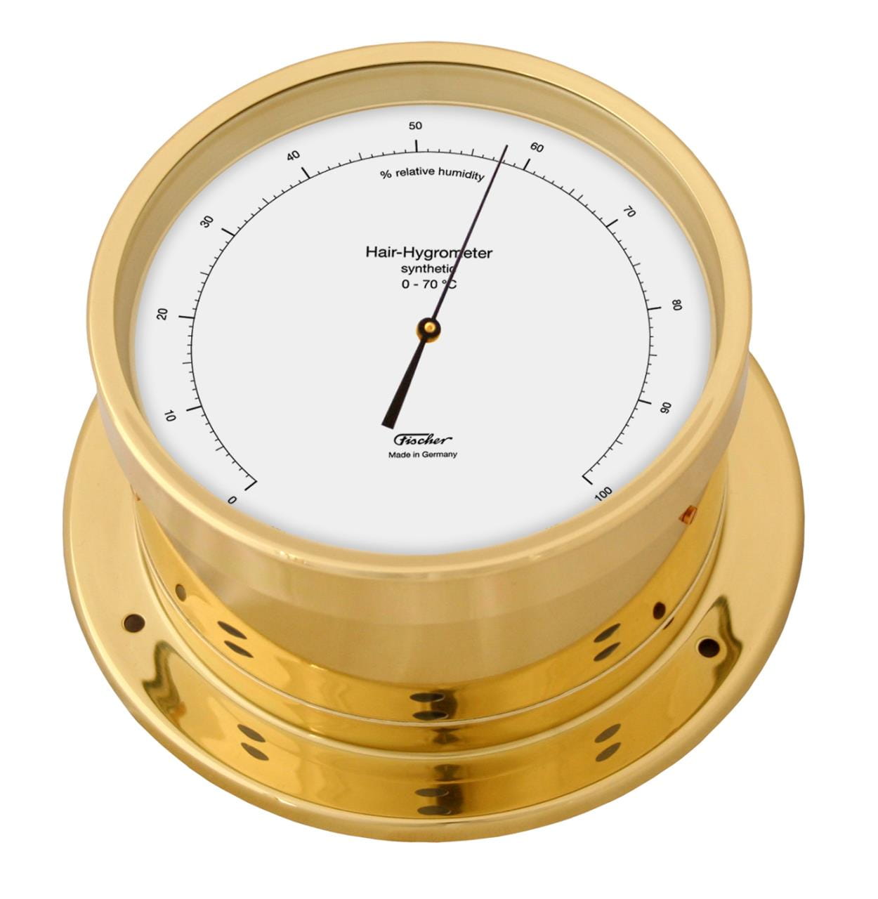 3451-103 FISCHER 103PMH Haar-Hygrometer synthetisch Messing poliert