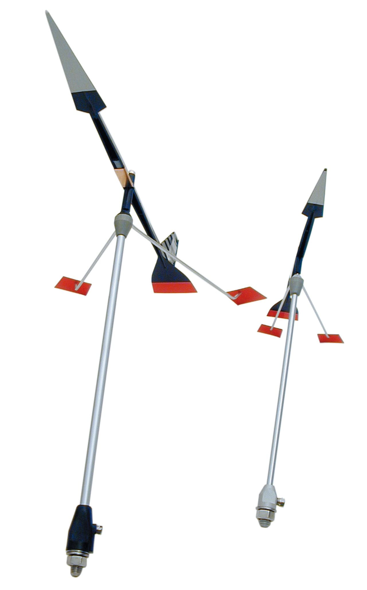 1088-015 WINDEX 15 Windrichtungsanzeiger im Vergleich zum WINDEX Dinghy 6 - Ansicht von unten WINDEX 15 / 15 MK2 Windrichtungsanzeiger