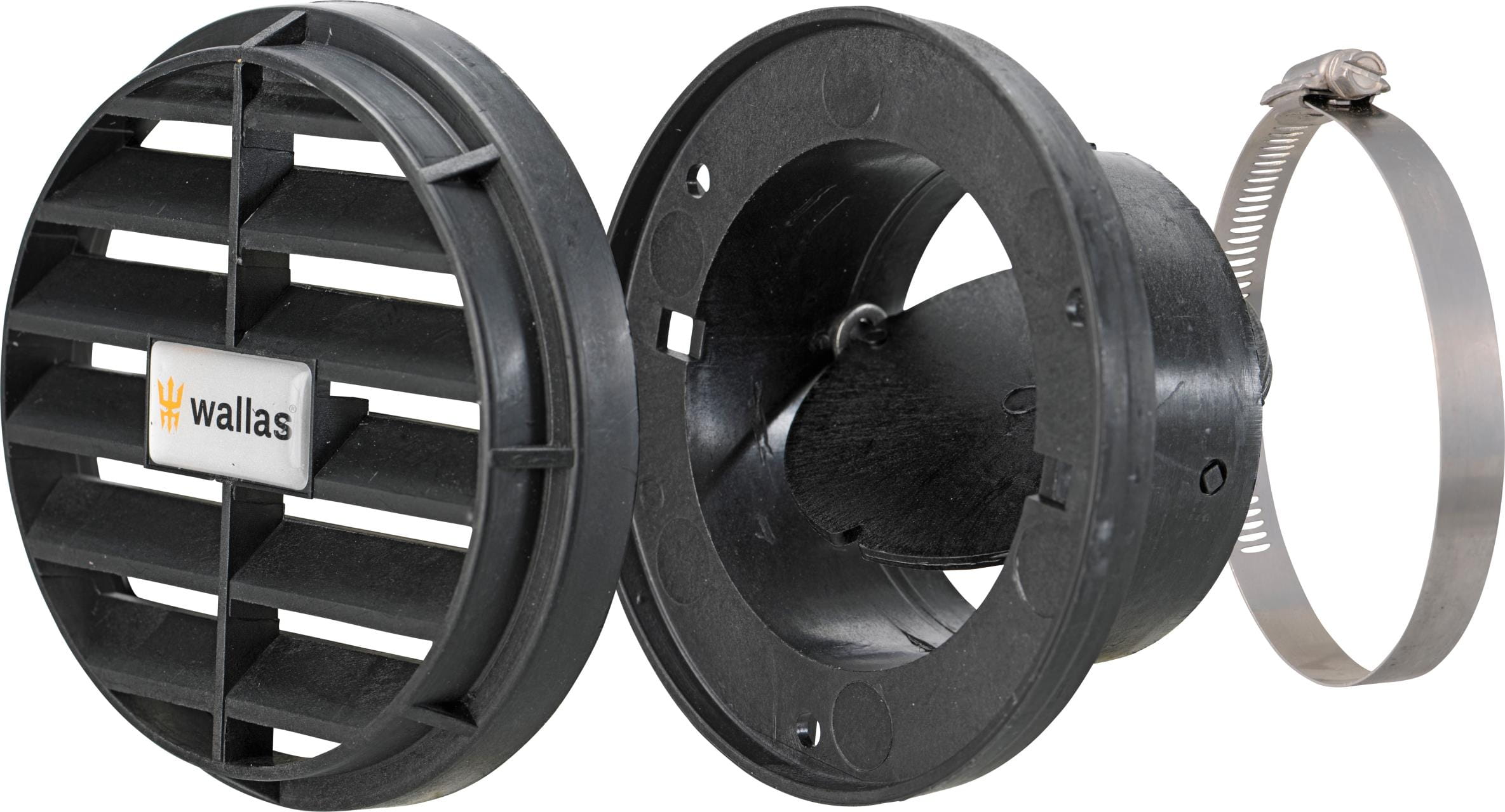 4723-111 Auslassblende schwarz 75mm - Zubehör für WALLAS Heizungssysteme, WALLAS 3411