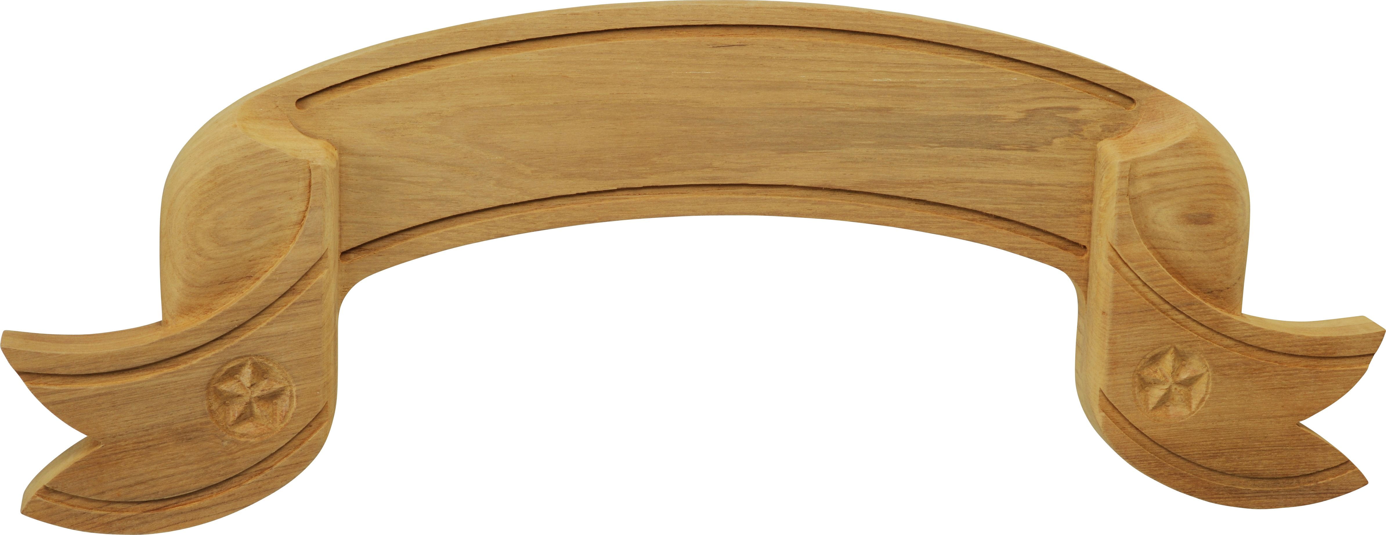 1845*06 Namensschild Teak Namensschild Teak, geschweift