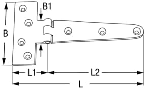 5057*01 A2-Lukenband, T-Form Edelstahl