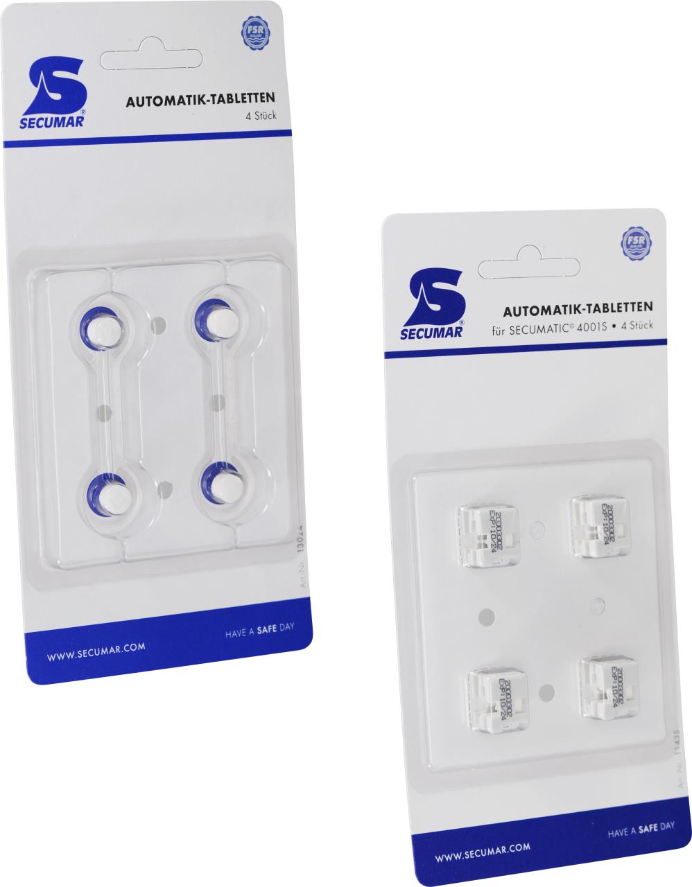 Auslösetabletten für SECUMAR Rettungswesten Spare pills for SECUMAR lifejackets