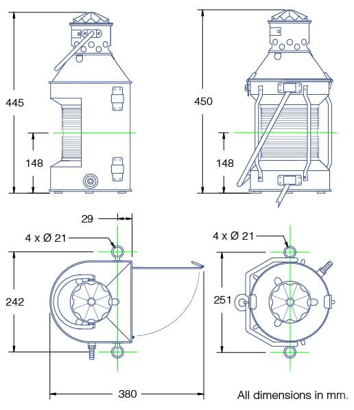 3043*01 DHR Propan-Positionslaterne DHR Propane navigation light