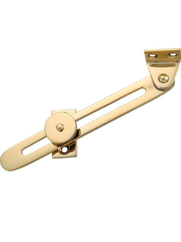 4085*01 Lukenaufsteller Messing poliert Fensteraufsteller mit Rändelschraube