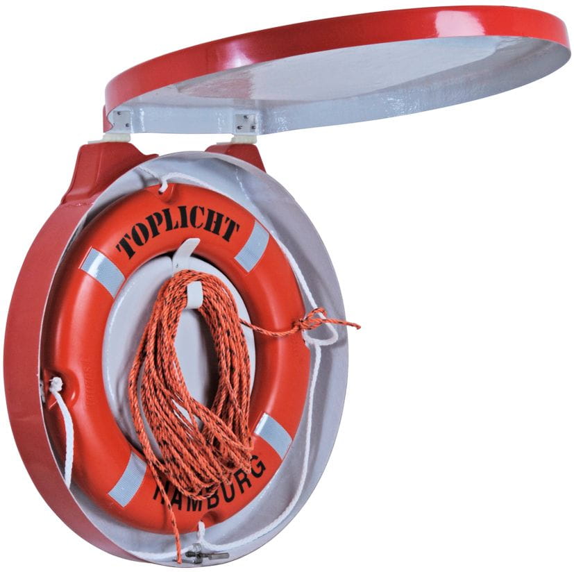 3204-001 Rettungsringgehäuse. Lieferung ohne Rettungsring und Leine. Life buoy box red