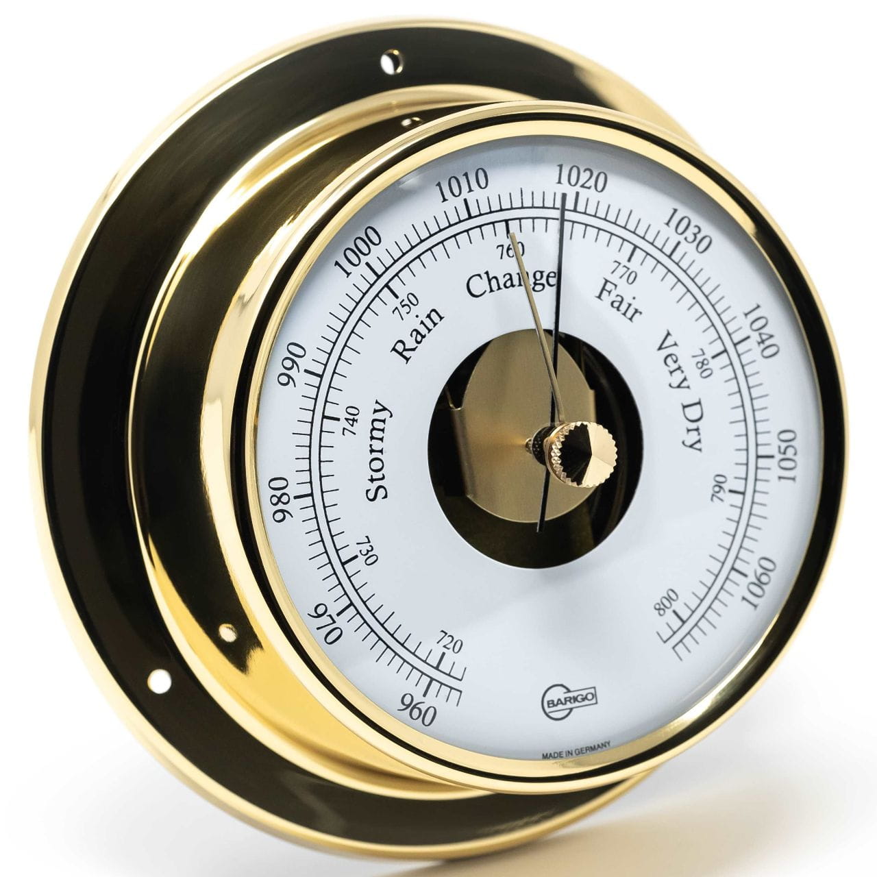 Barometric Instruments BARIGO TEMPO 183MS barometer in polished brass | TOPLICHT