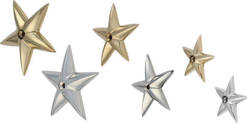 4597-020 Good Fortune Bronze-Sterne fünfzackig poliert und verchromt DAVEY LONDON GOOD FORTUNE Bronze-Stern DAVEY DL9526