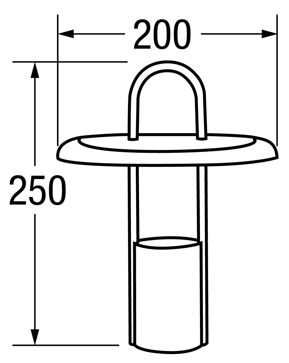 4039*04 STELTON Pier LED Leuchte Maße STELTON Pier LED Leuchte Zeichung TOPLICHT