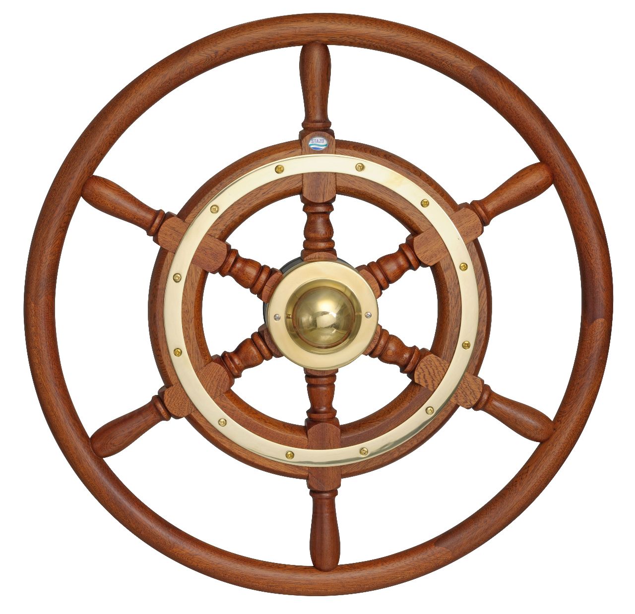STAZO Mahagoni-Yacht-Steuerräder mit Mahagoni-Aussenring STAZO Mahagoni-Yacht-Steuerräder mit Mahagoni-Aussenring