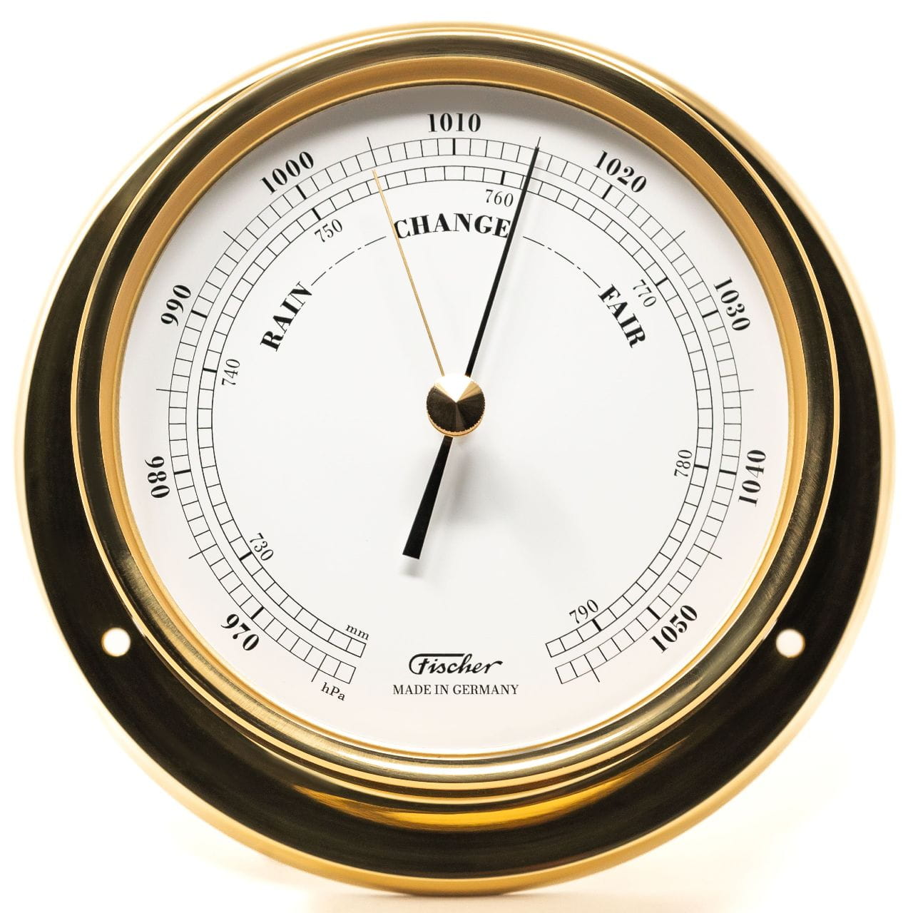 3451-200 FISCHER 1610B-45 Barometer aus Messing poliert