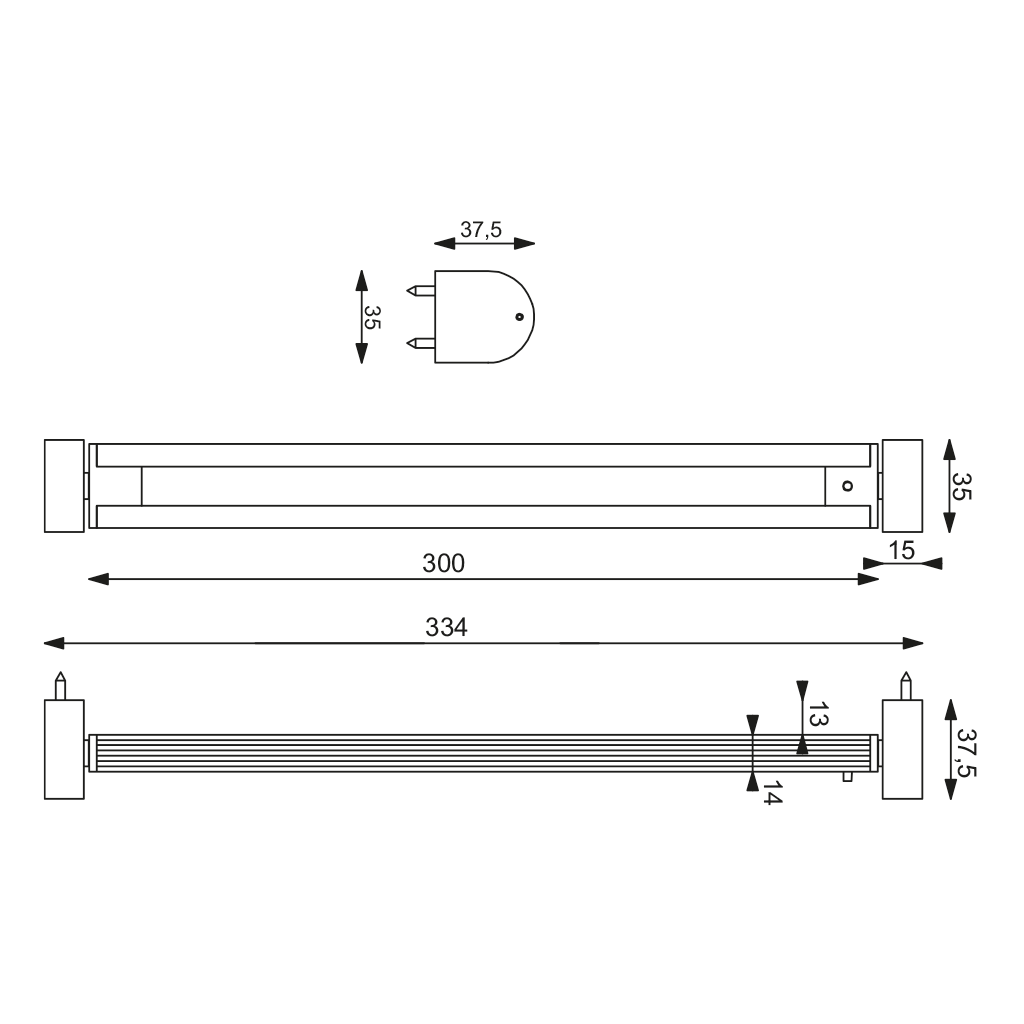 PREBIT LED-Kojenleuchte UB01-3