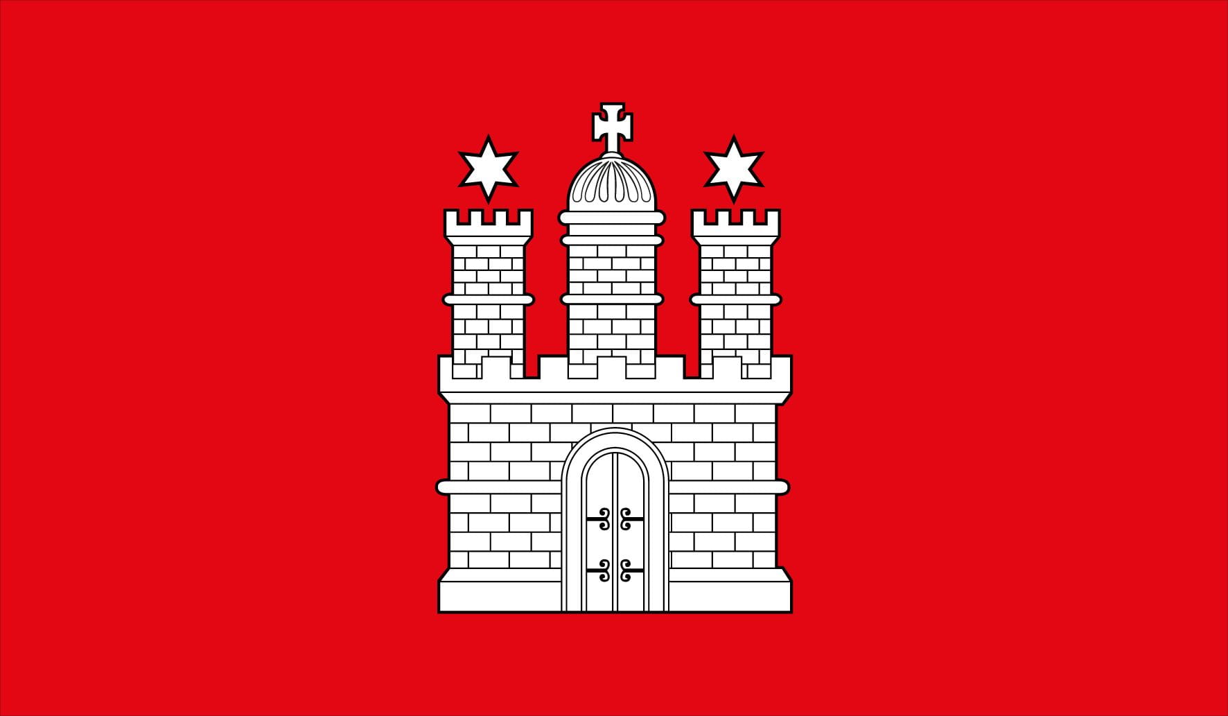 6094-140 Hamburg-Flagge historisch