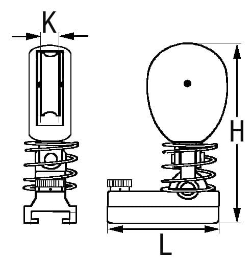 1642*04 Schlitten mit Standup-Schotblock WILMEX Schlitten mit Standup-Schotblock WILMEX