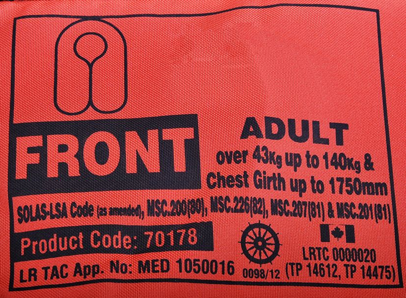 SOLAS-2010 life vest 150N LSA Code/MED SOLAS-2010 life vest 150N LSA Code/MED