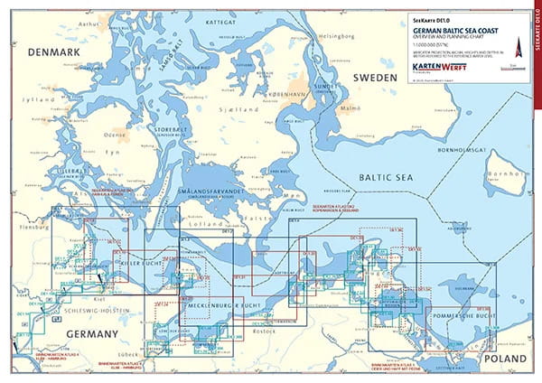 9023-111 KARTENWERFT SeeKarten Atlas DE1 Deutsche Ostseeküste KARTENWERFT SeeKarten Box Westliche Ostsee
