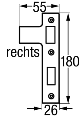 4070*07 Schließbleche für Schiffs-Einsteckschlösser Schließbleche für Schiffs-Einsteckschlösser