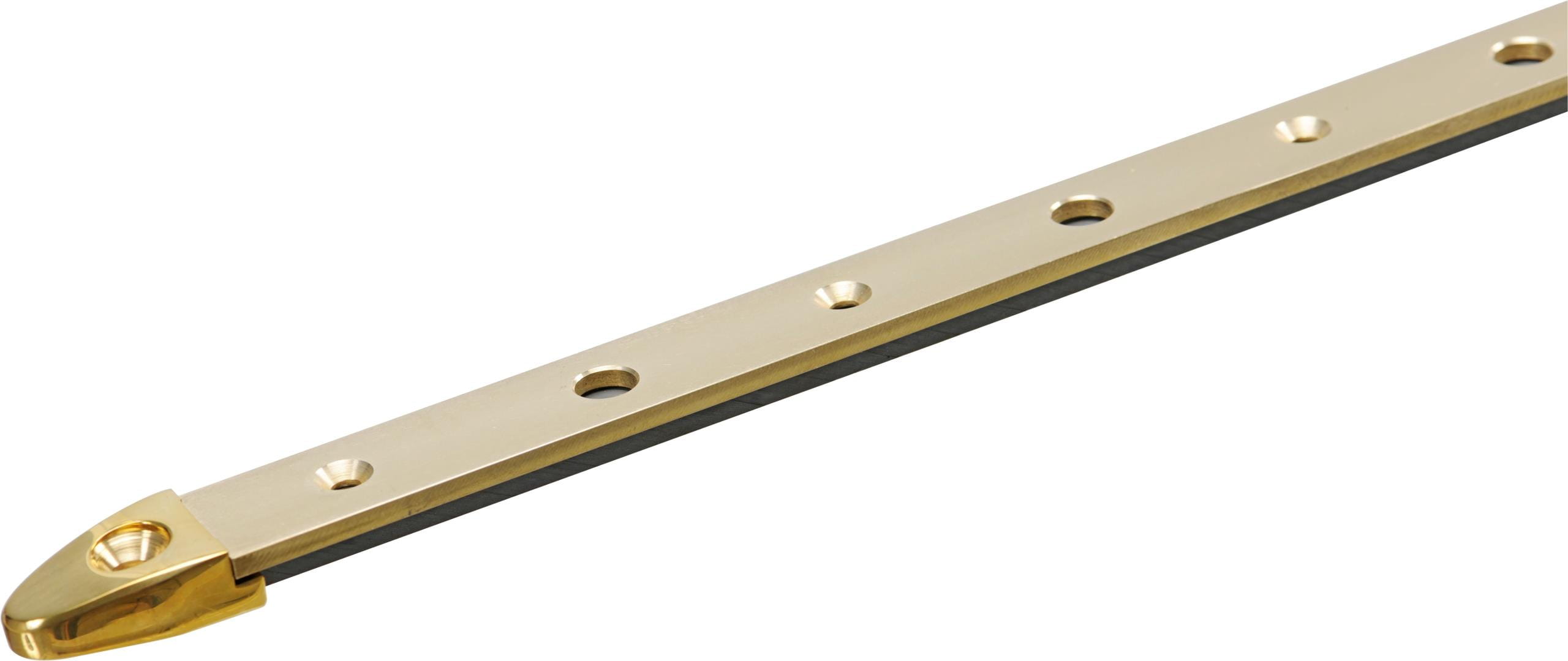 1642*10 Decksschienen/Schotschienen leicht + Endstück Brass jib track light