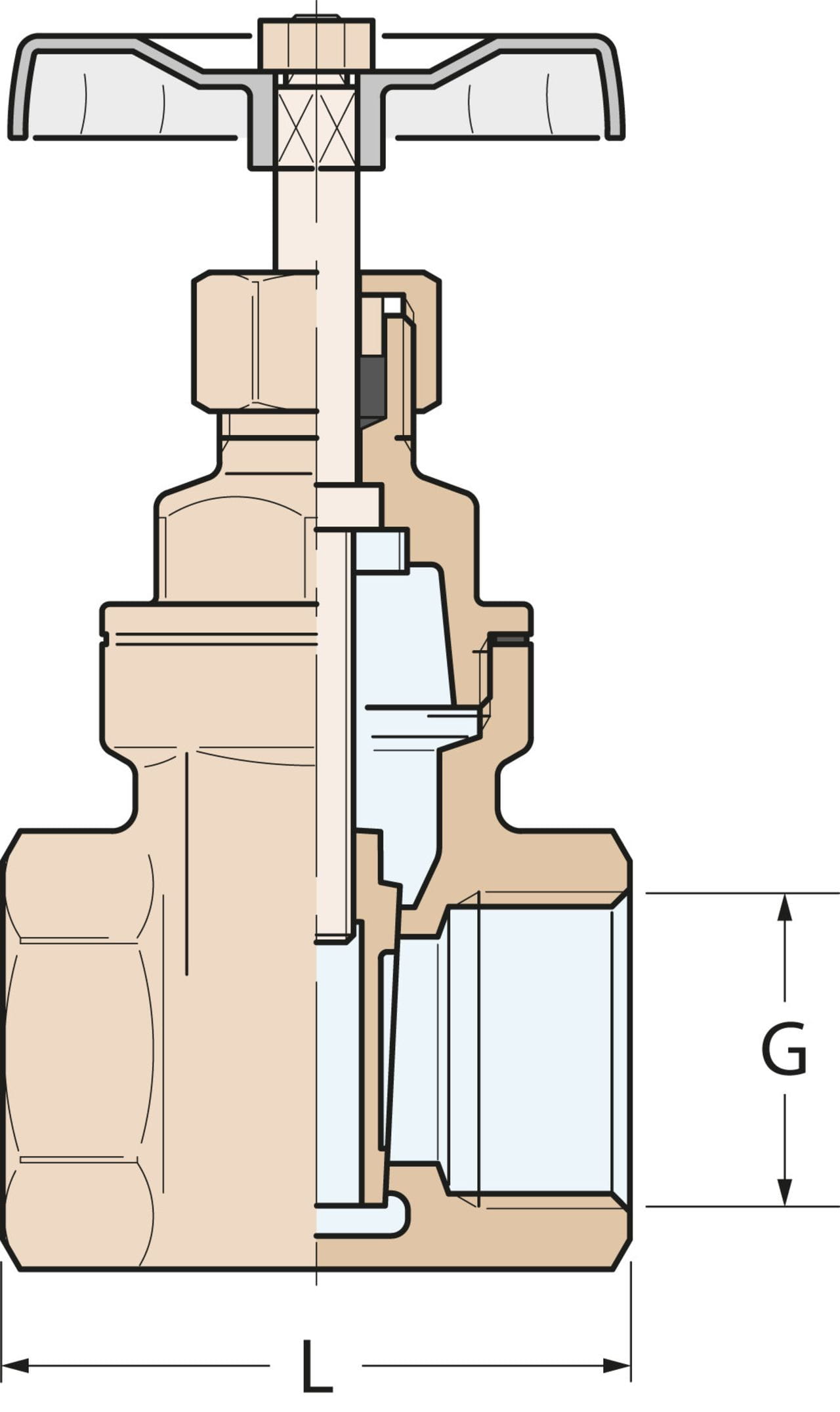 1903*05 Schieber Vollbronze-Ausführung GUIDI