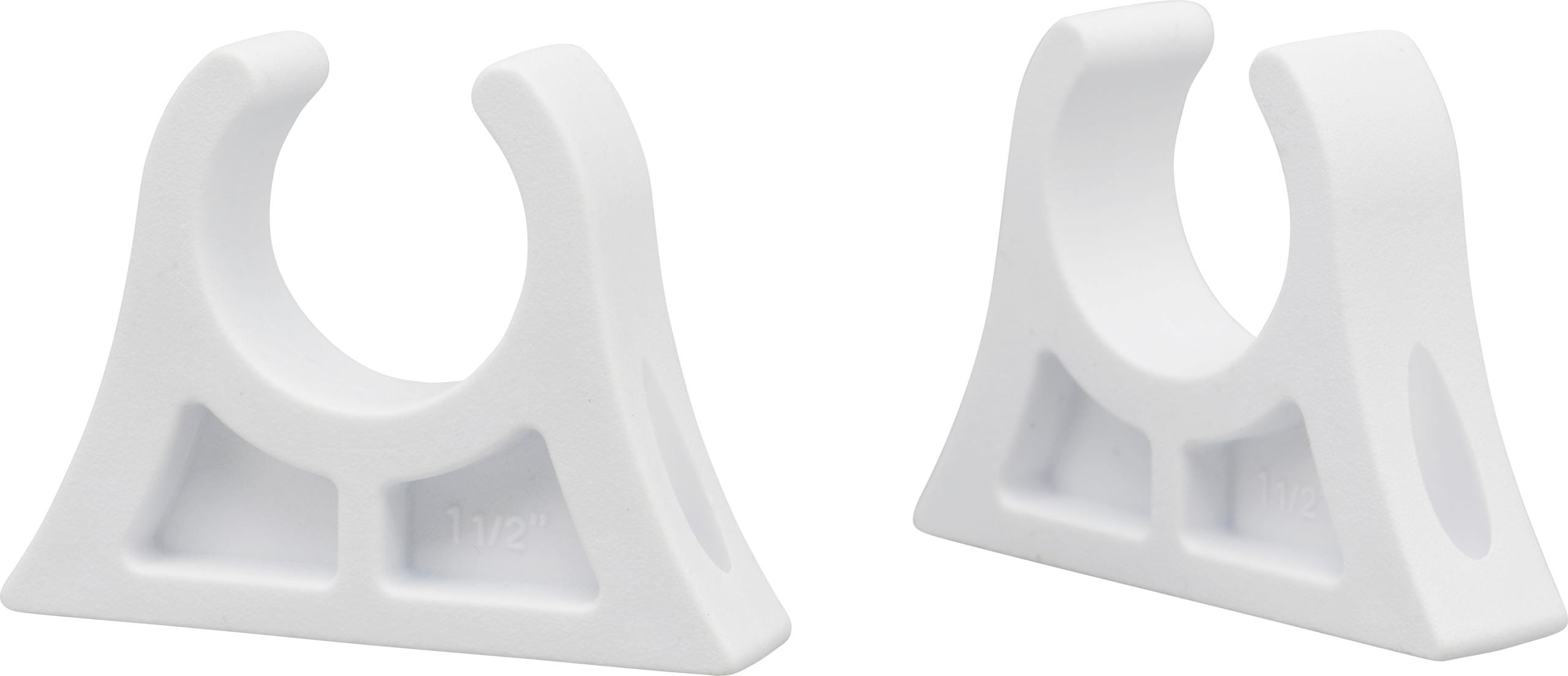 1216-119 Bootshakenklemme weiß Boathook holder / spring clip