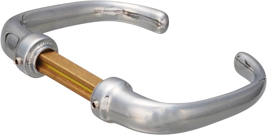 4803-180 Säbeldrückerpaar für Scheiebetürschloss Edelstahl für Profilzylinder Stainless slide door lock