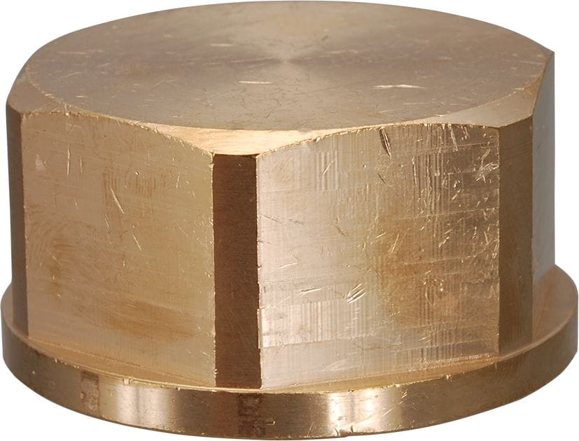 1952*02 Rotguss Verschlusskappe mit Innengewinde Verschlusskappe Bronze/Rotguss