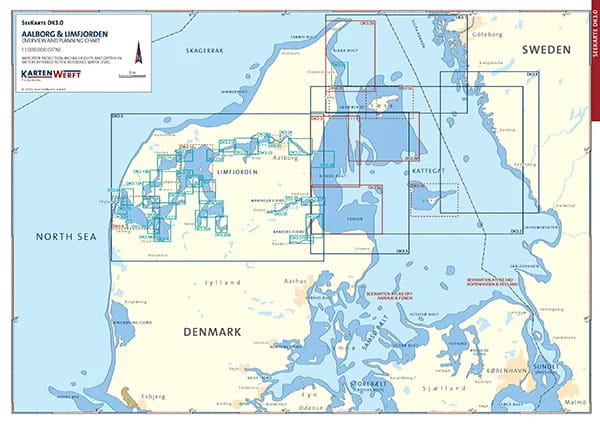 9023-110 KARTENWERFT SeeKarten Atlas DK3 Aalborg & Limfjord KARTENWERFT SeeKarten Box Westliche Ostsee