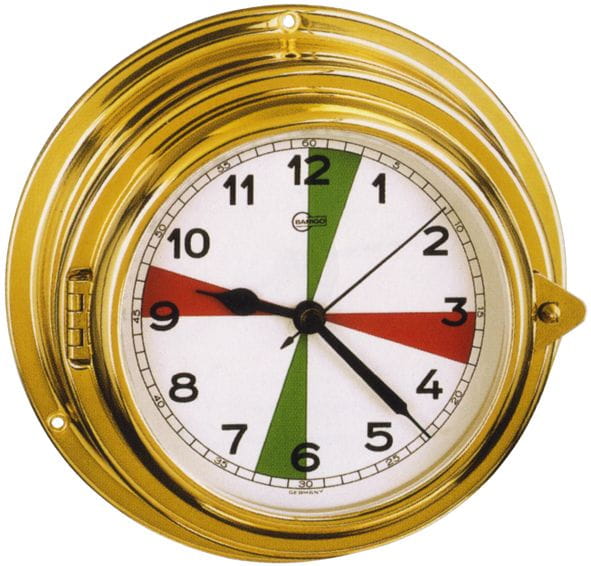 BARIGO YACHT Arabic quartz clock with brass radio sectors | TOPLICHT