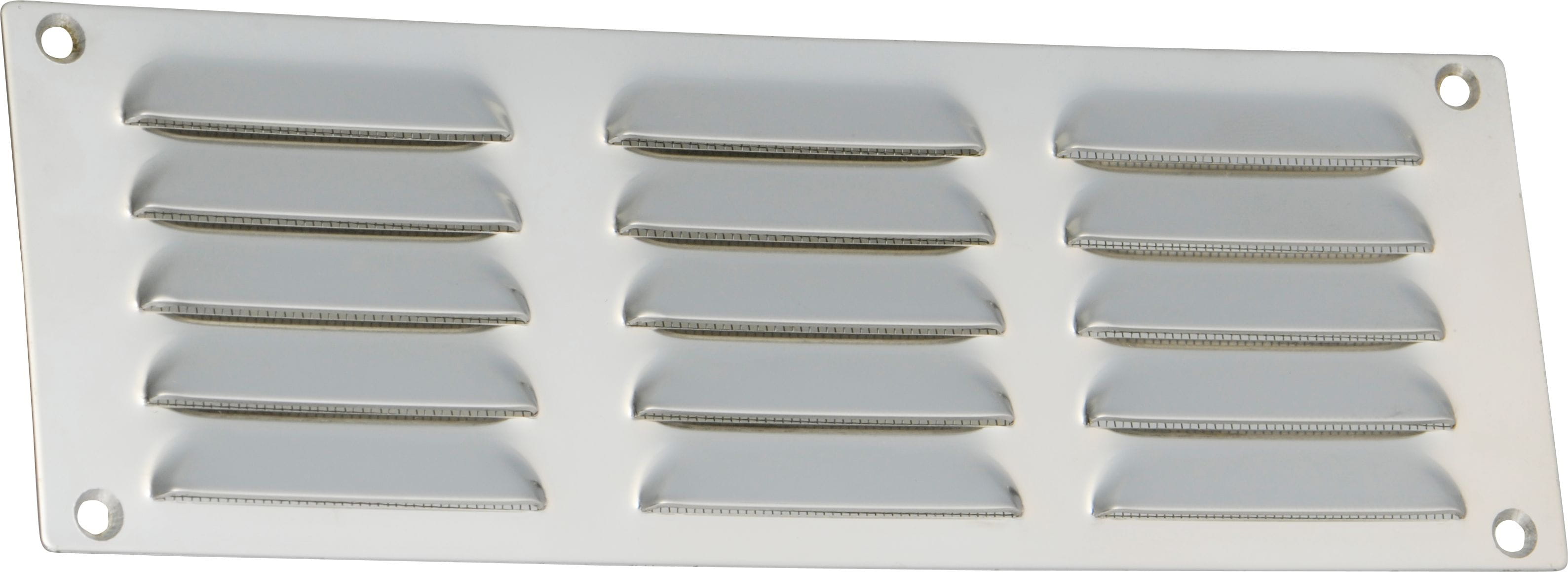4030-233 Kiemenblech / Lüftungsgitter mit Kiemenblech, Edelstahl Ventilator stainless steel angled