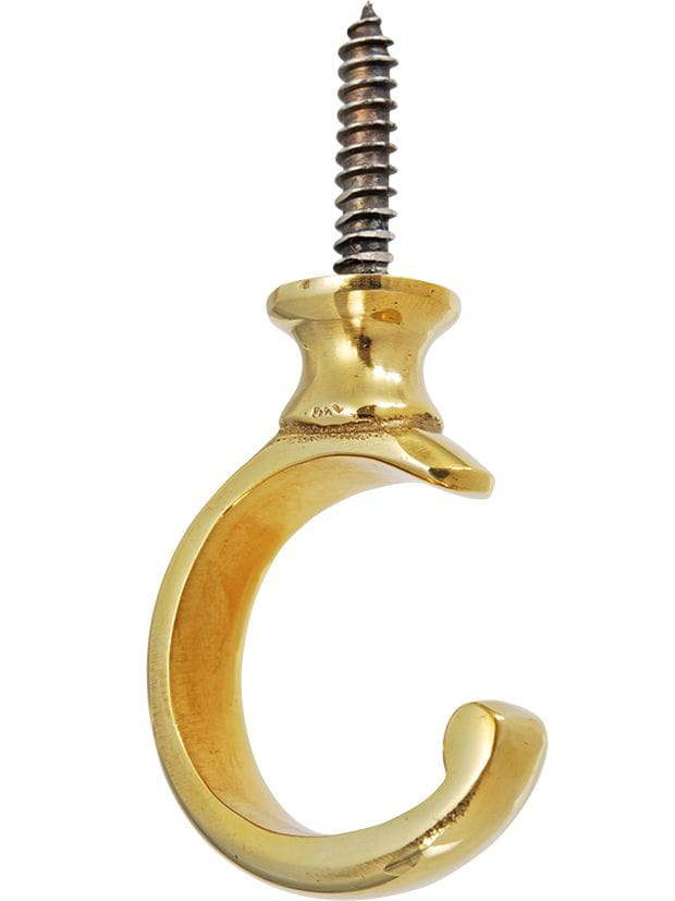 4895-002 Tassenhaken Messing poliert