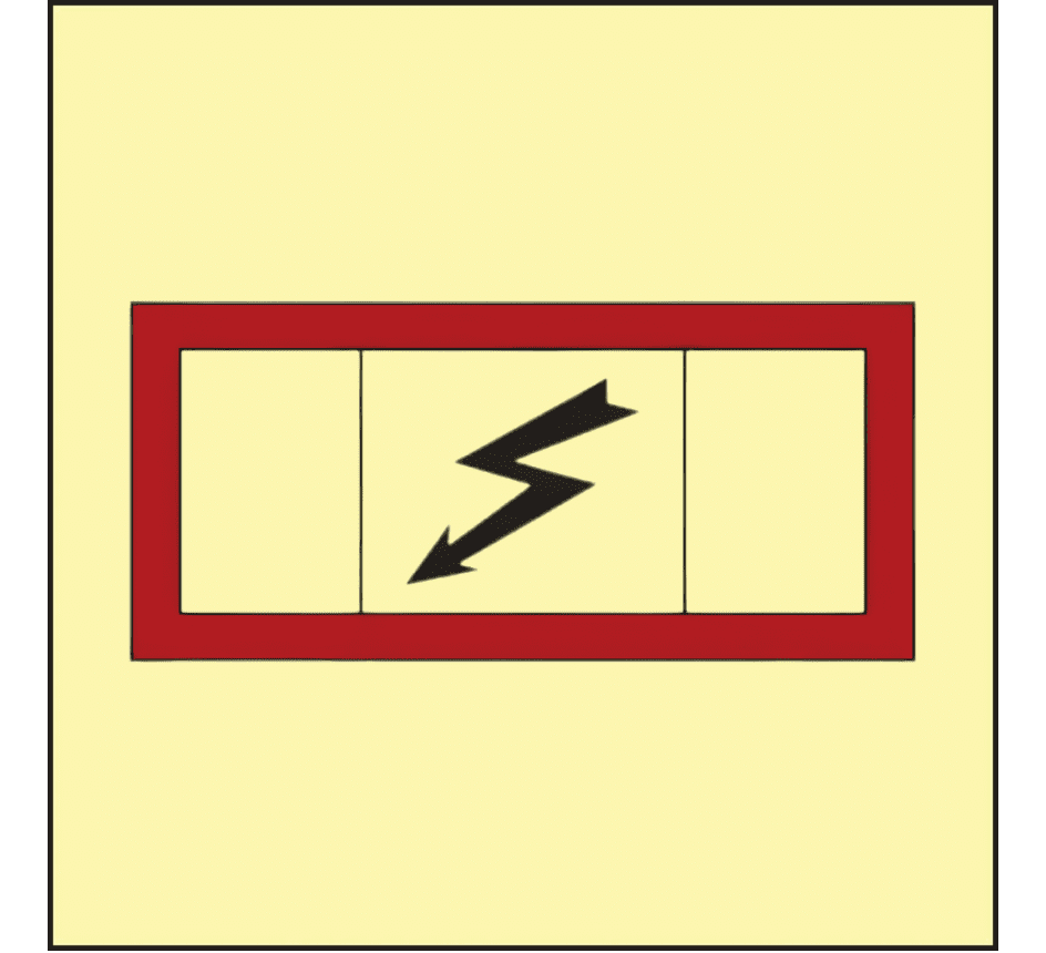3276-081 Emergency switchboard IMO-Aufkleber