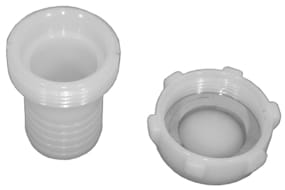 1958-002 PVC-Füllstutzen/Schlauchtülle mit Deckel für 38mm-Schlauch