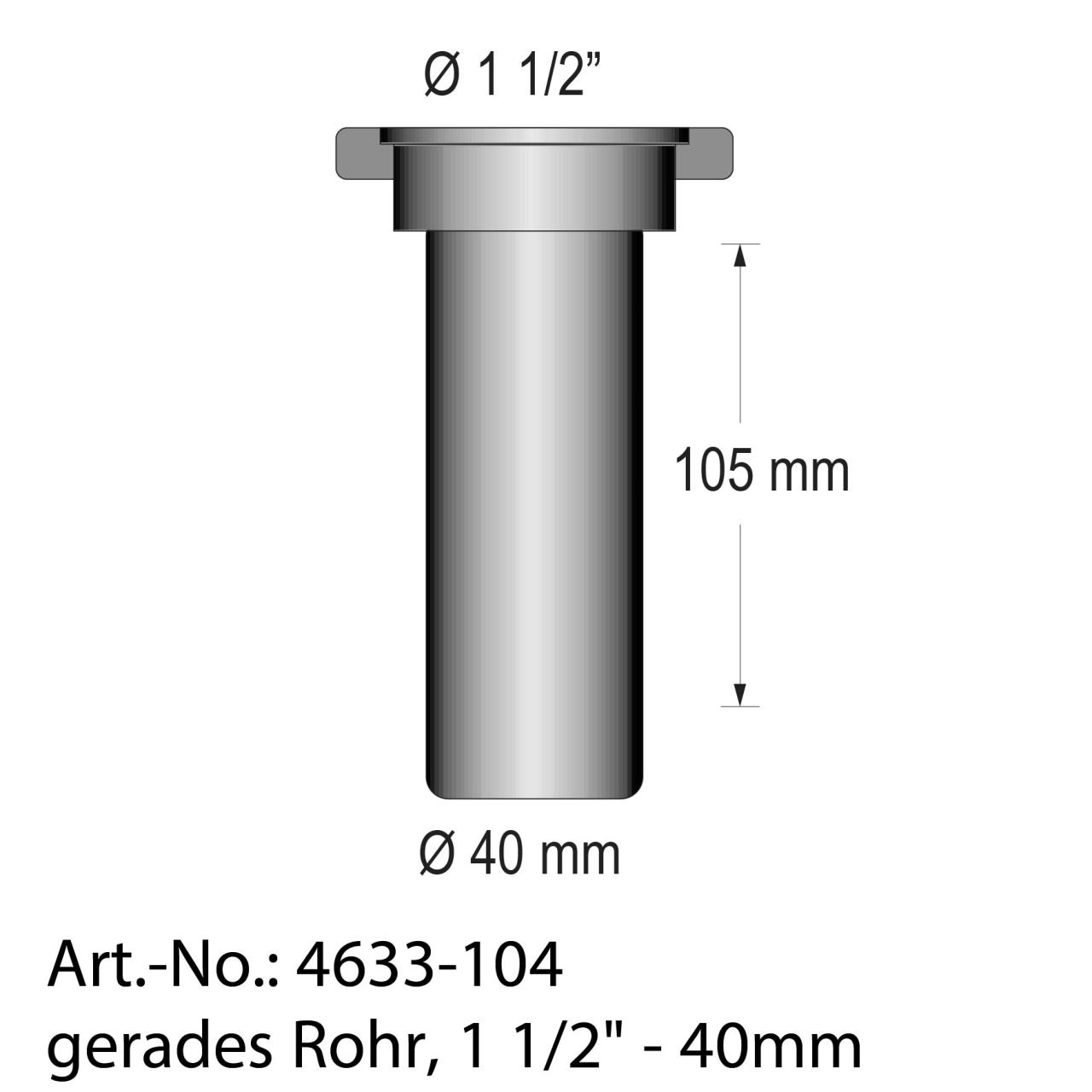 4633-104 BARKA gerades Rohr 1 1/2"