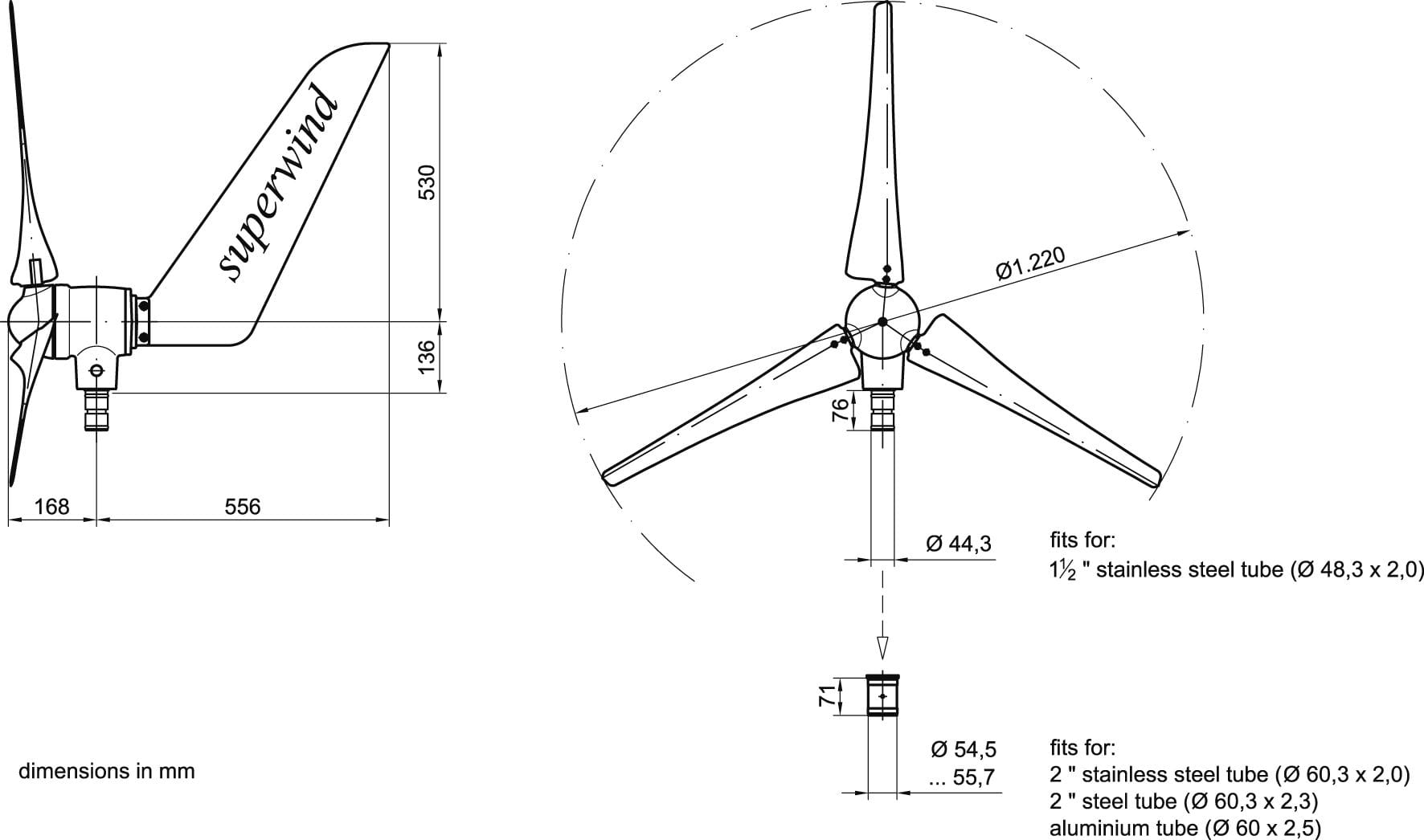 SUPERWIND Windgenerator 350 und 350-II SUPERWIND 350 und 350-II Windgenerator