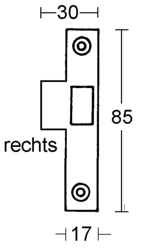 4184*02 Schließblech für Yacht Fallen-Einsteckschloss