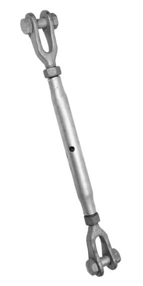 1520*03 Wantenspanner / Spannschrauben feuerverzinkt Gabel-Gabel Galvanized turnbuckle fork-fork