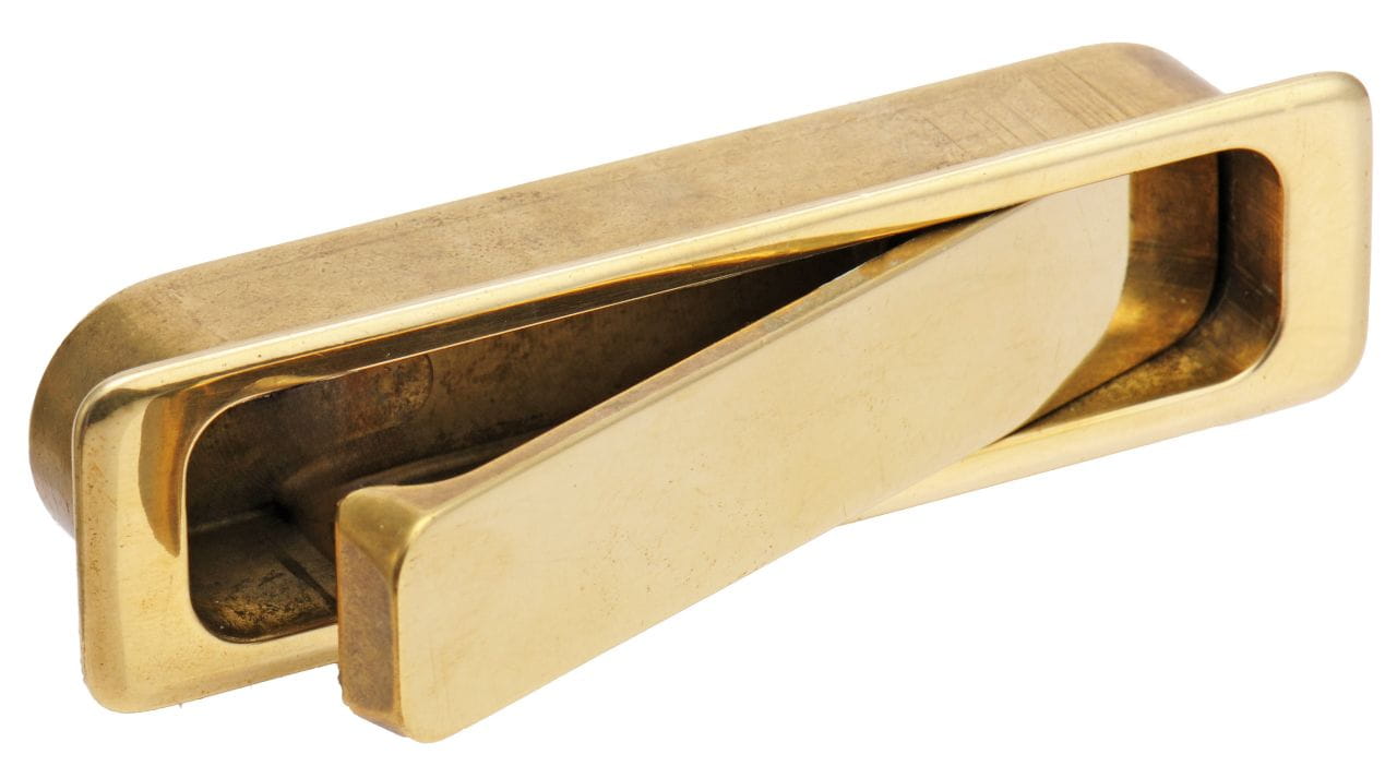Einlass-Klappgriff Messing