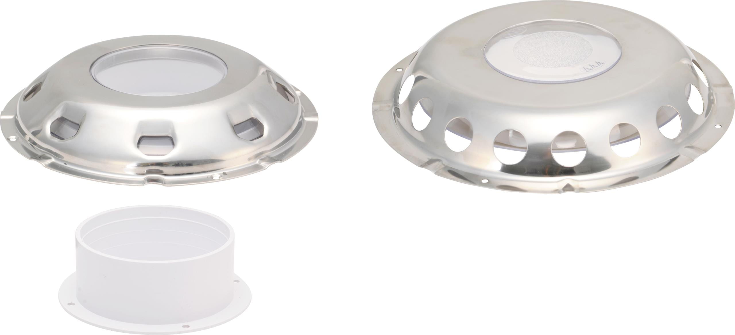 Deckslüfter Edelstahl mit Lichtdurchlass