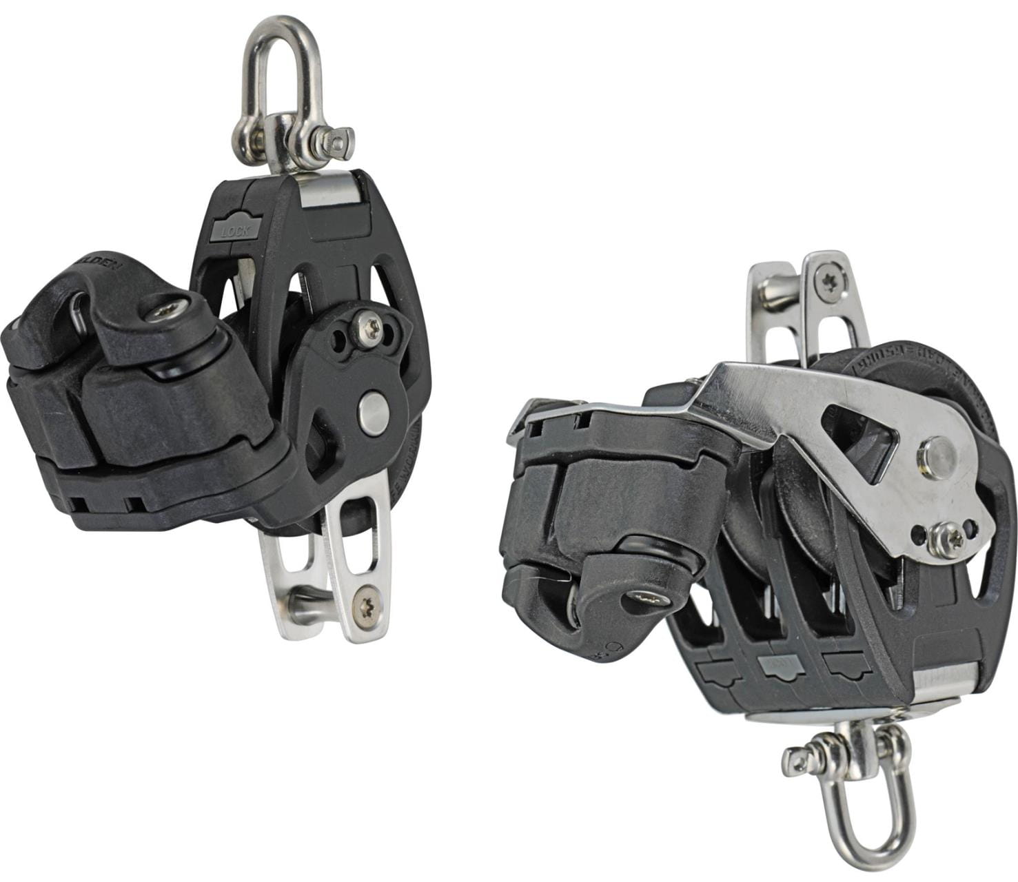 Clamblock Plain bearing block with clam cleat by SELDEN / becket | TOPLICHT