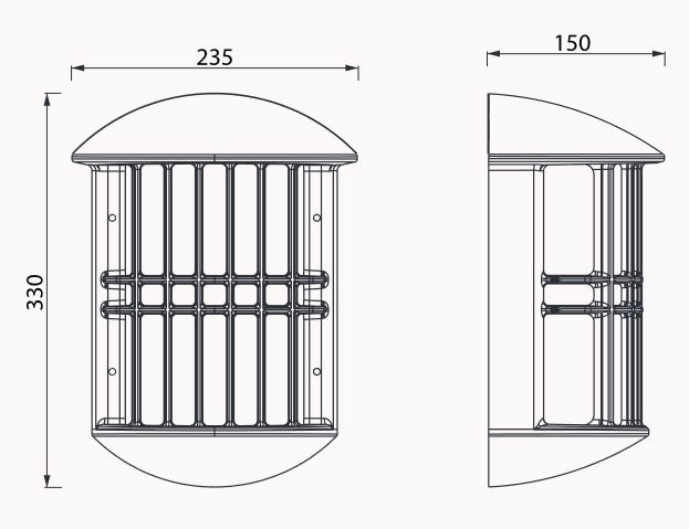 FORESTI Gitter-Wandleuchte ADMIRAL