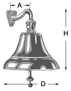 3994*01 Glocke mit Halter Schiffsglocken mit Halter