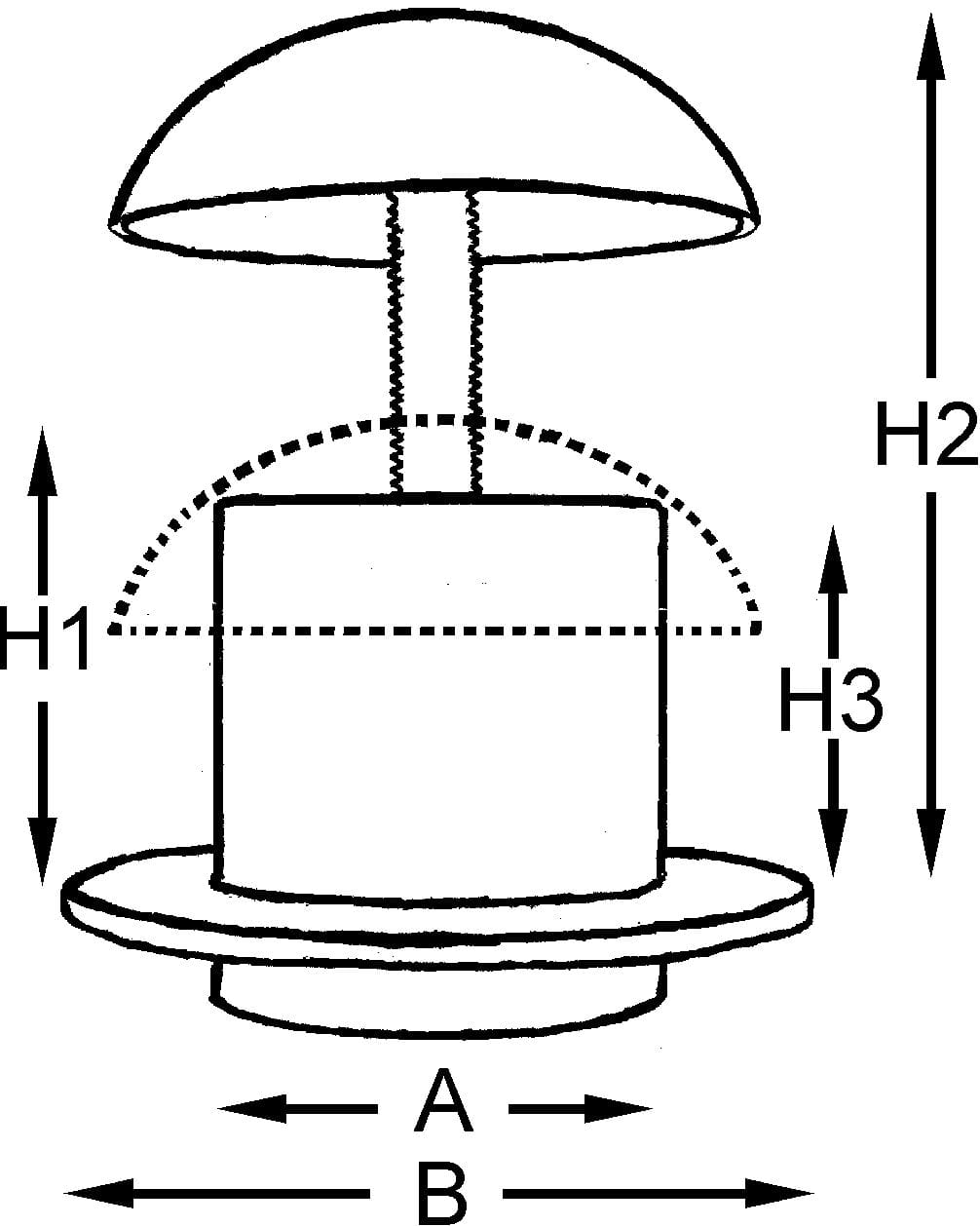 6255-160 Pilzlüfter flach aus Bronze