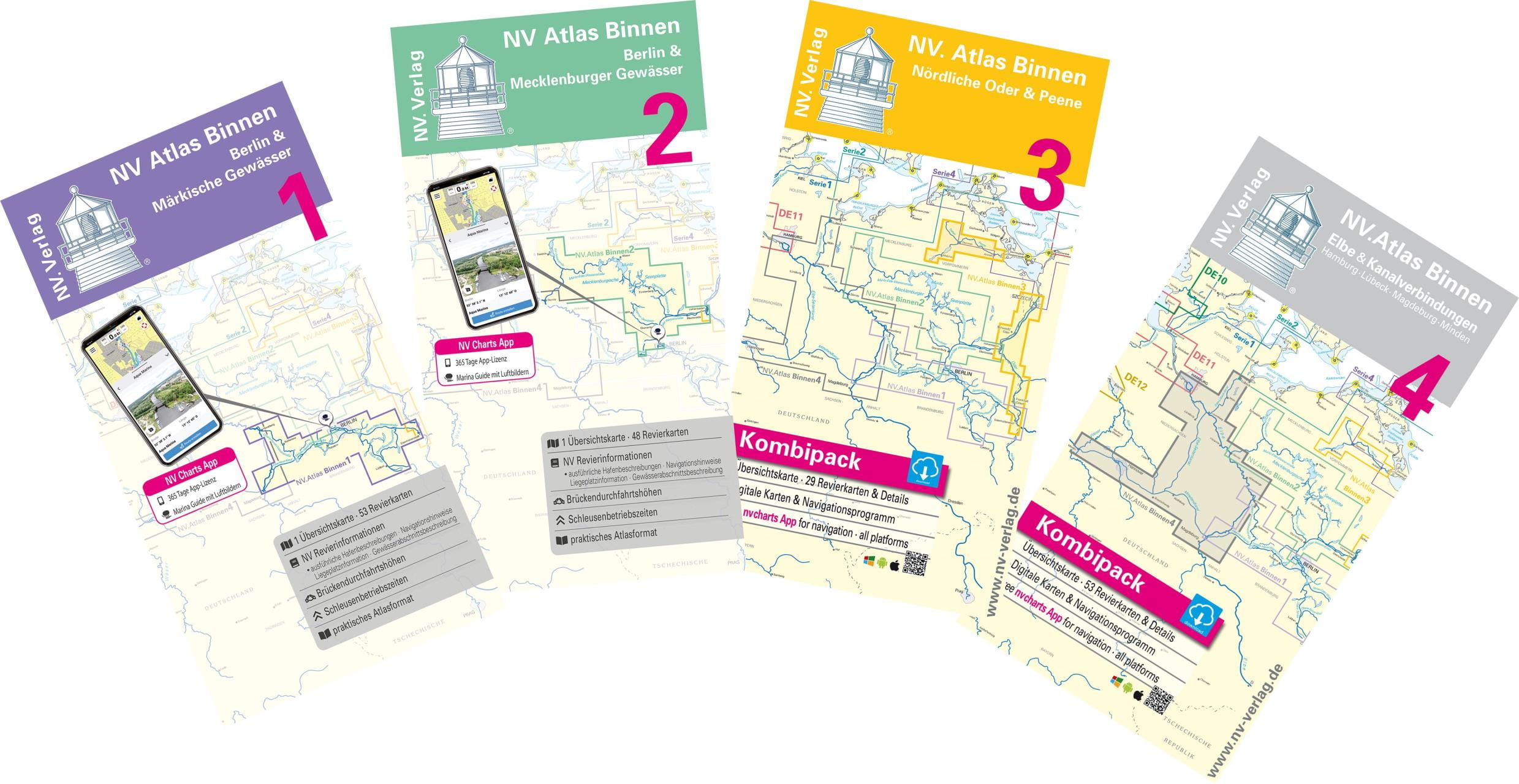 9026*04 NV CHARTS Sportschifffahrtskarten Binnen NV CHARTS Maps "Internal waterways""
