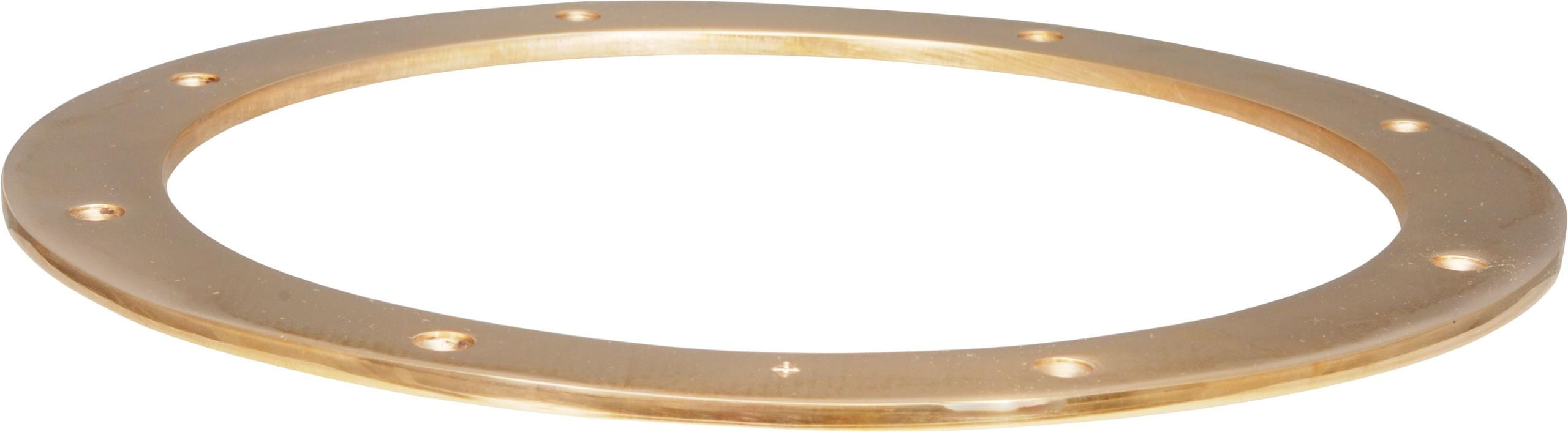 1821-217 Ring für Deckslicht 200 mm DAVEY 2412 Bronze poliert Decksprismen rund 140 mm und Falzrahmen DAVEY