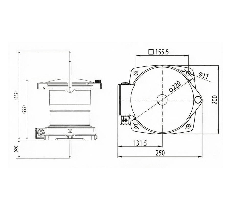 3227*02 PB 780 LED DUPLEX Positionslaternen 24V Maße