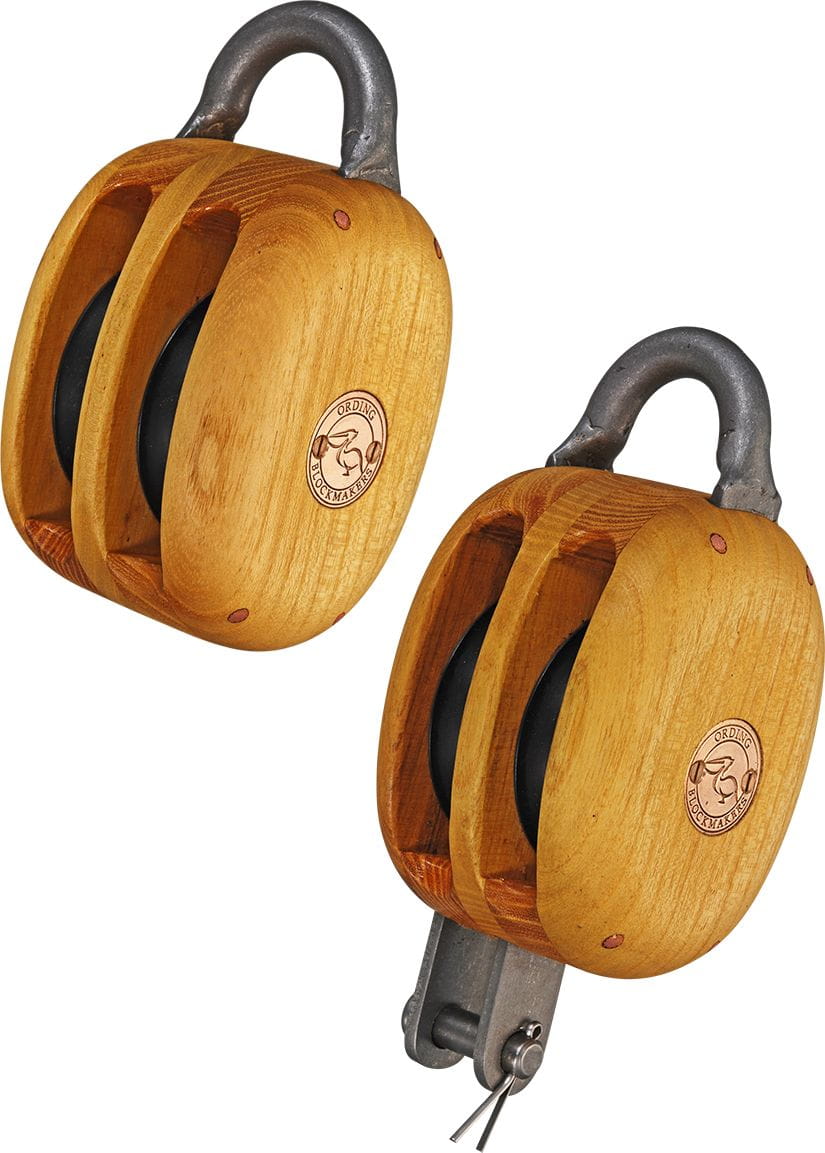 Double sheave black locust shipblocks oiled Double sheave black locust shipblocks oiled